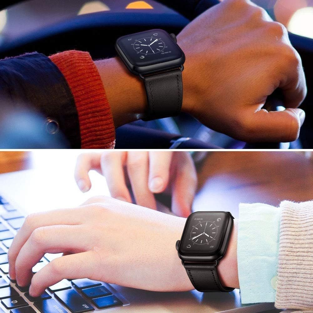 Genuine Leather Watch Band for Apple Watch 42mm Series 1/2/3/4/5/6/7/8/9/10/11