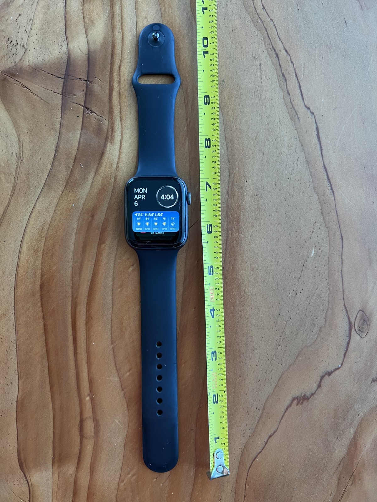Apple Watch Series 4 44mm Space Gray Aluminum Case Black Sport Band MU6D2LL/A