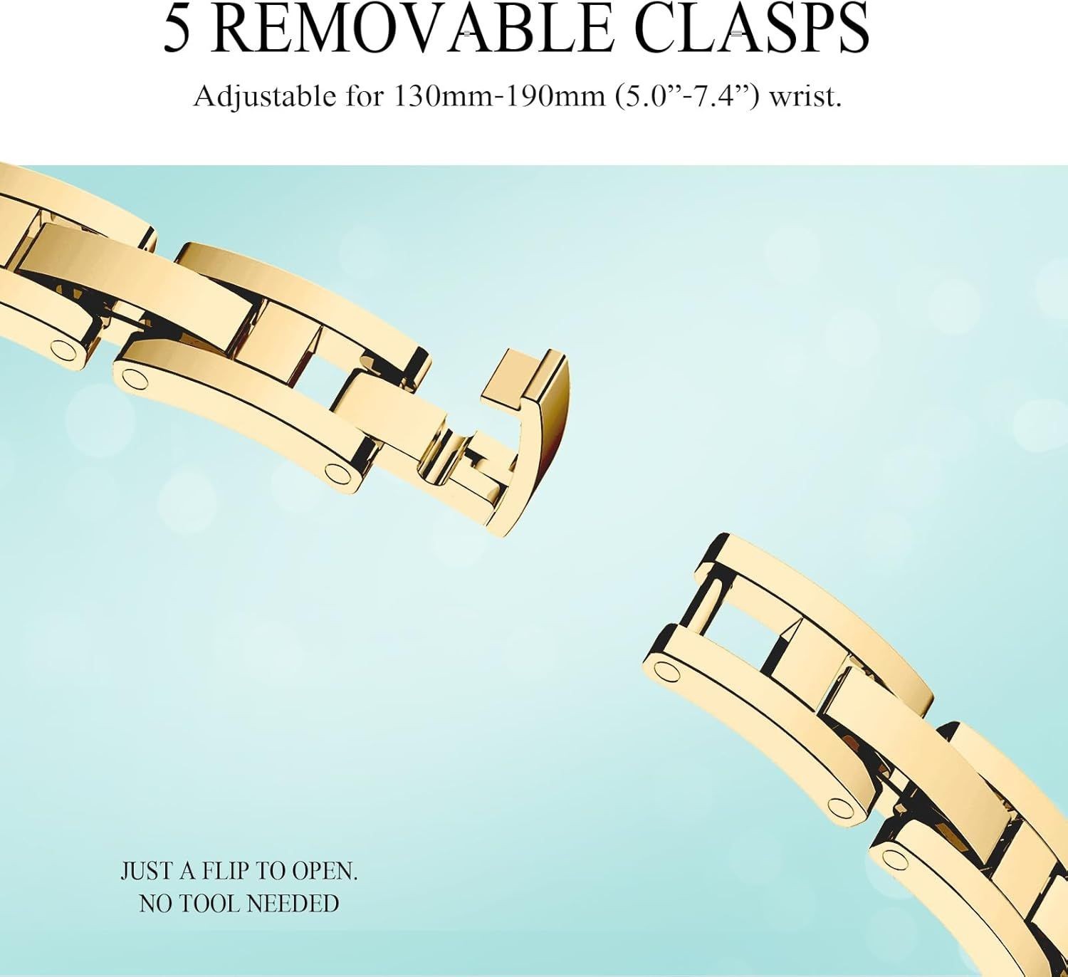 Thin Stainless Steel Strap Compatible with Apple Watch 38mm 40mm 41mm 42mm