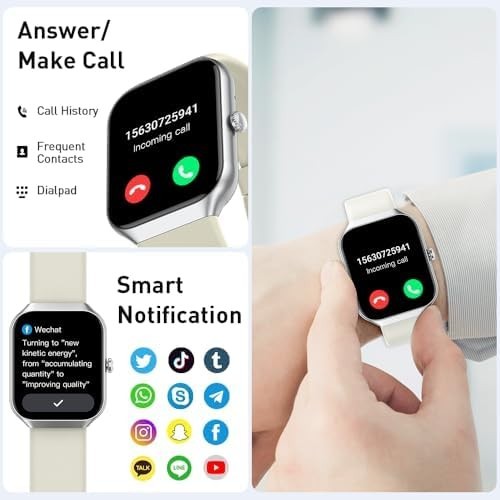 Reloj inteligente para hombre y mujer (contestación y realización de llamadas),
