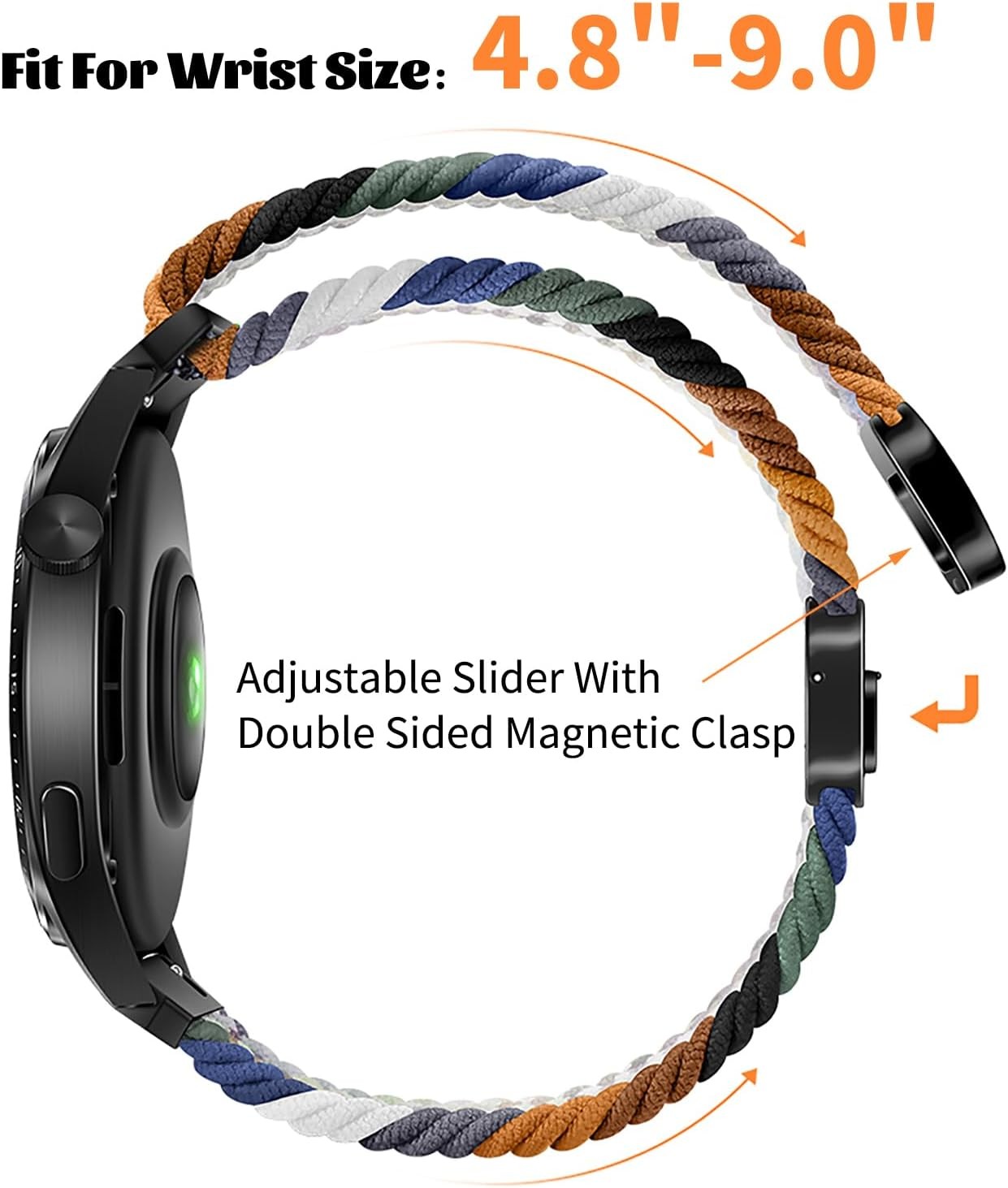 Dark Cherry 20mm Magnetic Band for Samsung Galaxy Watch 4 5 6 40mm 44mm 46mm