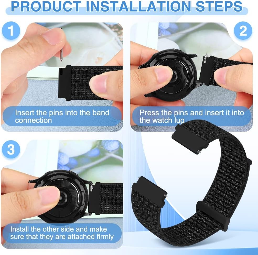 16mm 18mm 20mm 22mm Quick Release Nylon Band for Galaxy Watch 3 45mm/Gear S3