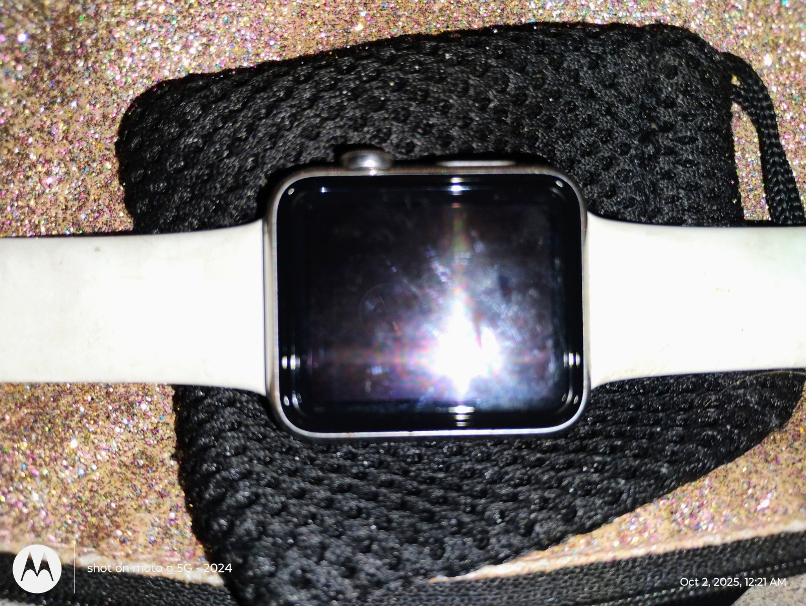 Apple Watch 42mm case 316L Stainless Steel Sapphire Crystal Black Sport Band