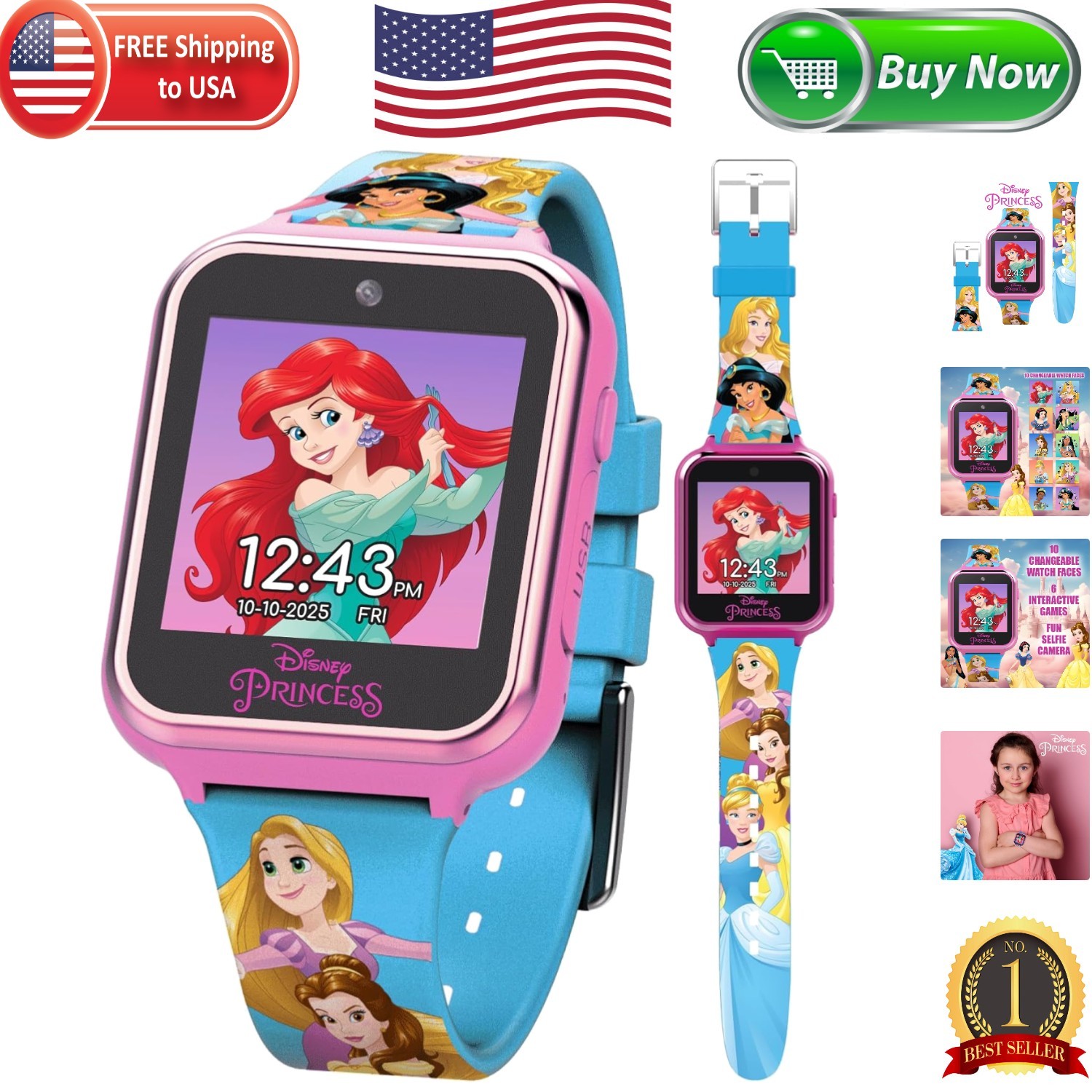 Fun and Interactive Disney Princess Kids’ Smartwatch – Perfect Gift Idea!