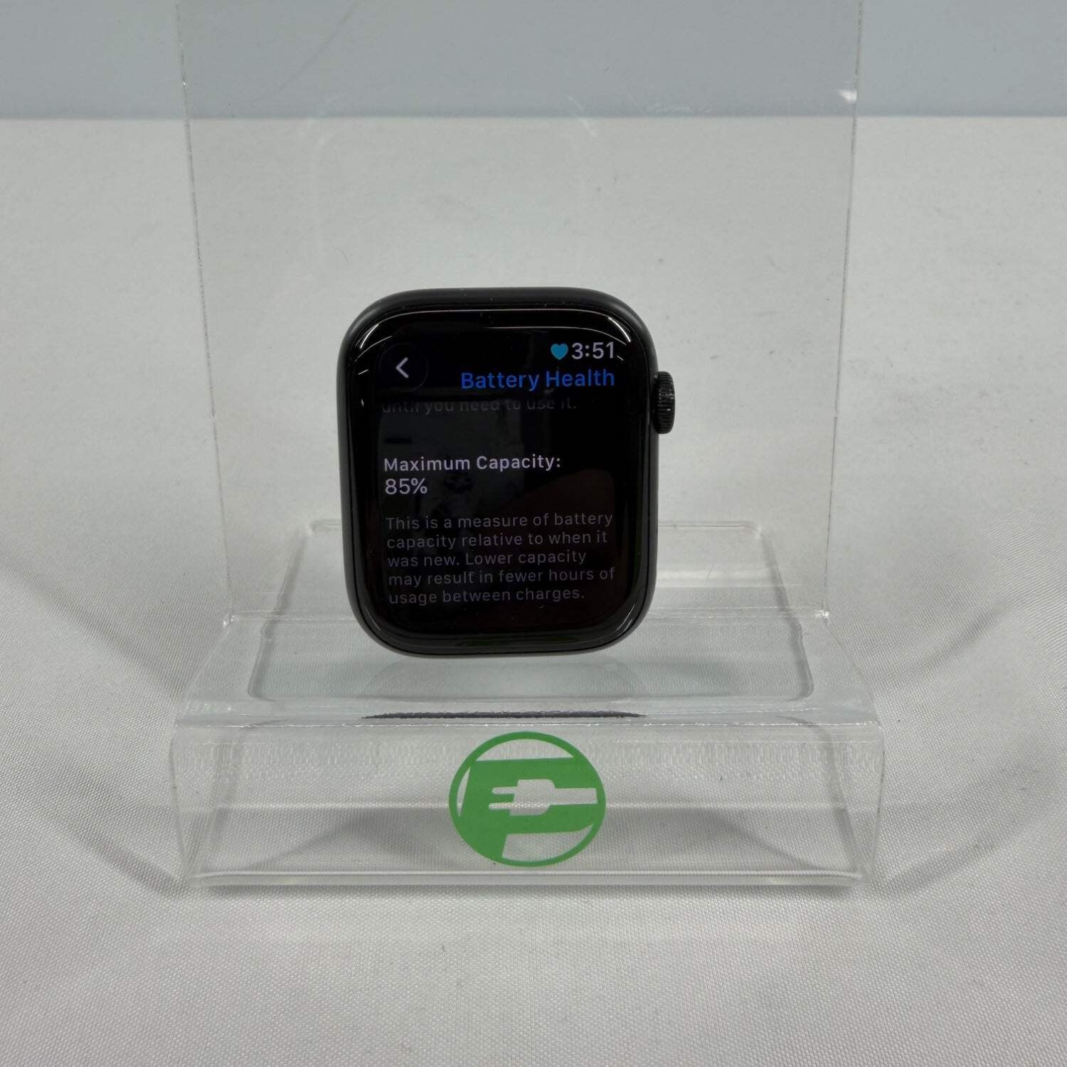 GPS Only Apple Watch Series 7 45MM Midnight Aluminum MKN53LL/A Face Only