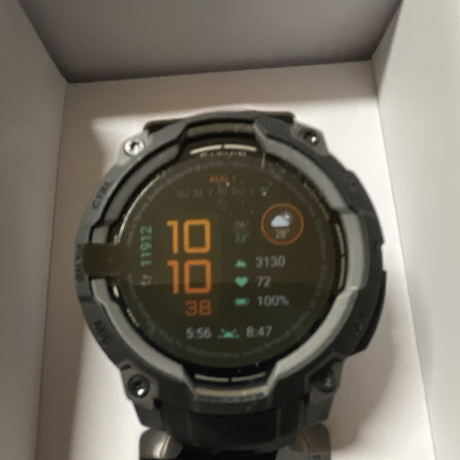 Garmin Instinct 3 Amoled 45mm Gray Stainless Case Black Silicone Band 32GB