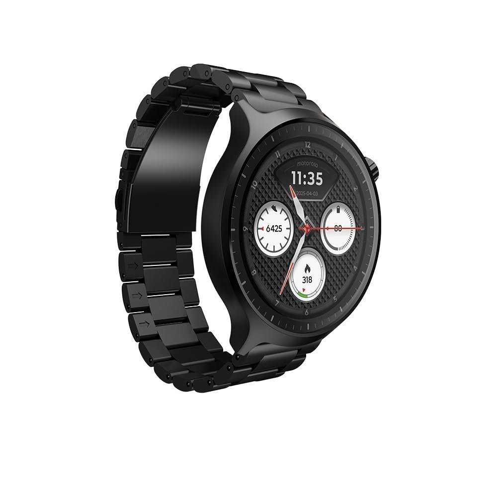 Motorola Moto Watch 1.43″ OLED Bluetooth 5.3 GPS Waterproof Black for Android
