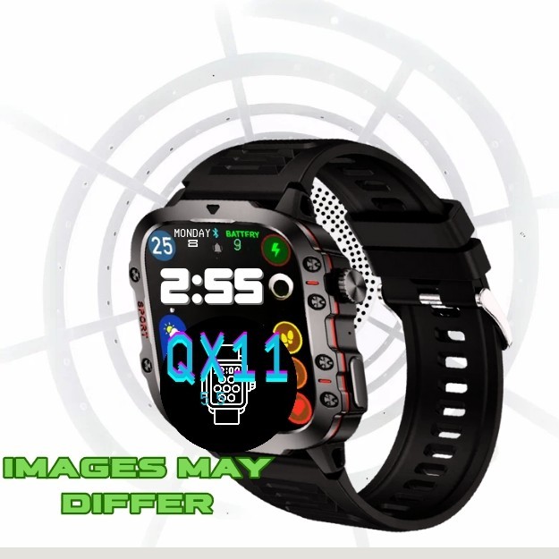 Sports Waterproof Smart Watch QX-11 for Android Blk + 2 Watches
