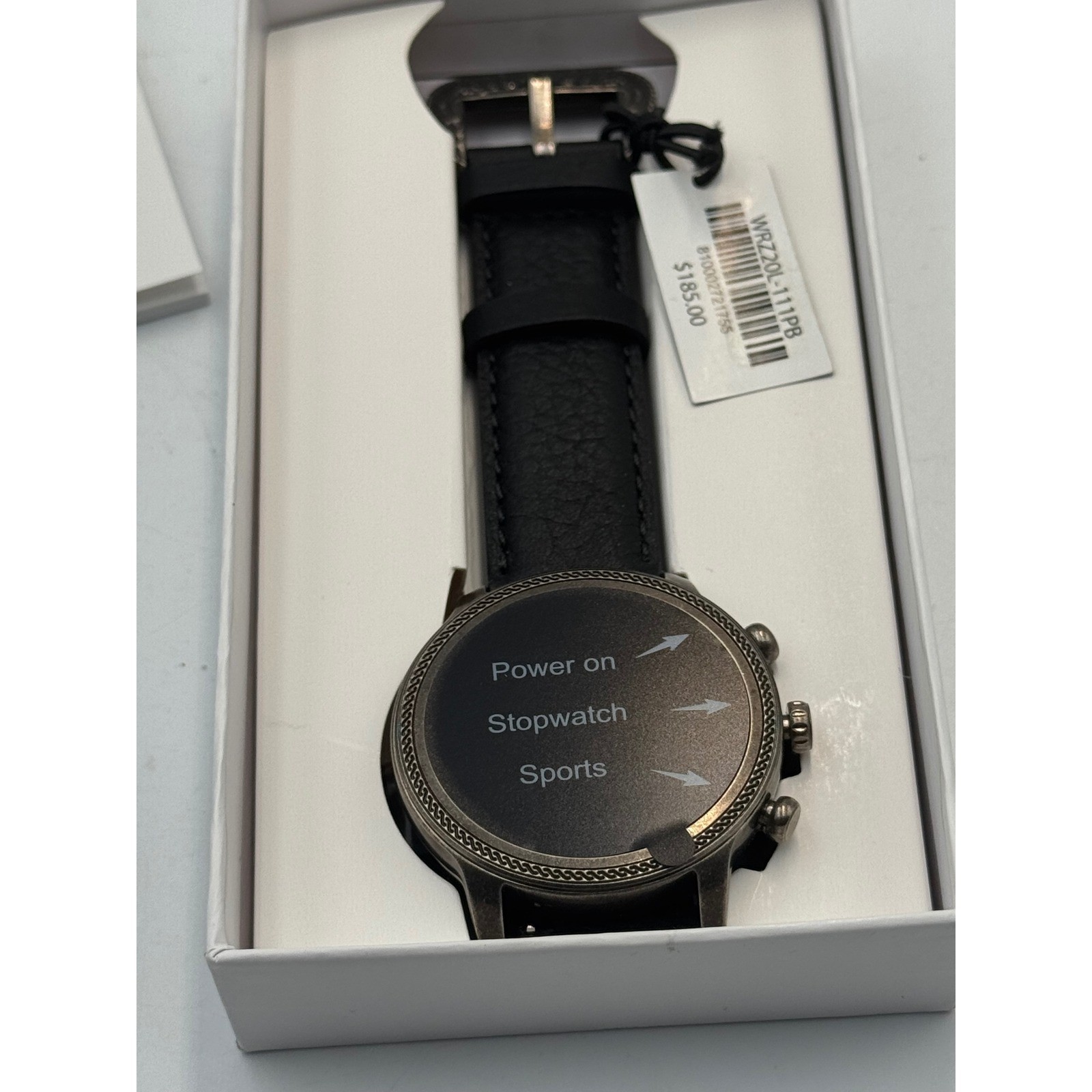 Wrangler Smartwatch WRZ20L-111PB Black Leather Western Engraved Buckle New
