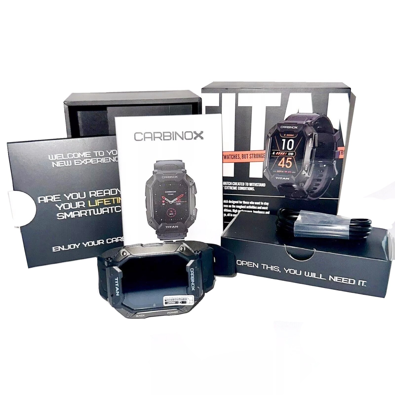 CARBINOX Titan Smartwatch IP69K Waterproof Rugged Smart Watch NEW SEALED BOX