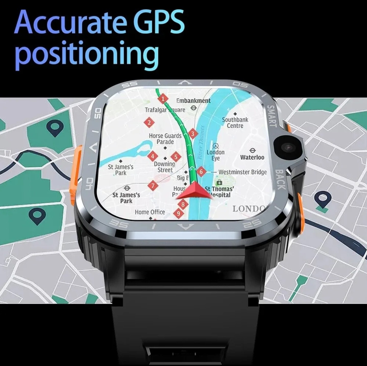 SALE PGD 5G Android Smart Watch 2.03″ AMOLED Screen GPS NFC Wifi SIM Dual Camera