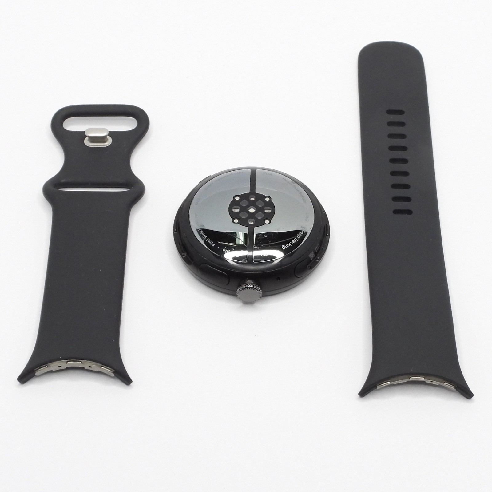 Google Pixel Watch 3 45mm Wi-Fi Aluminum Case (Matte Black) Large Obsidian Band