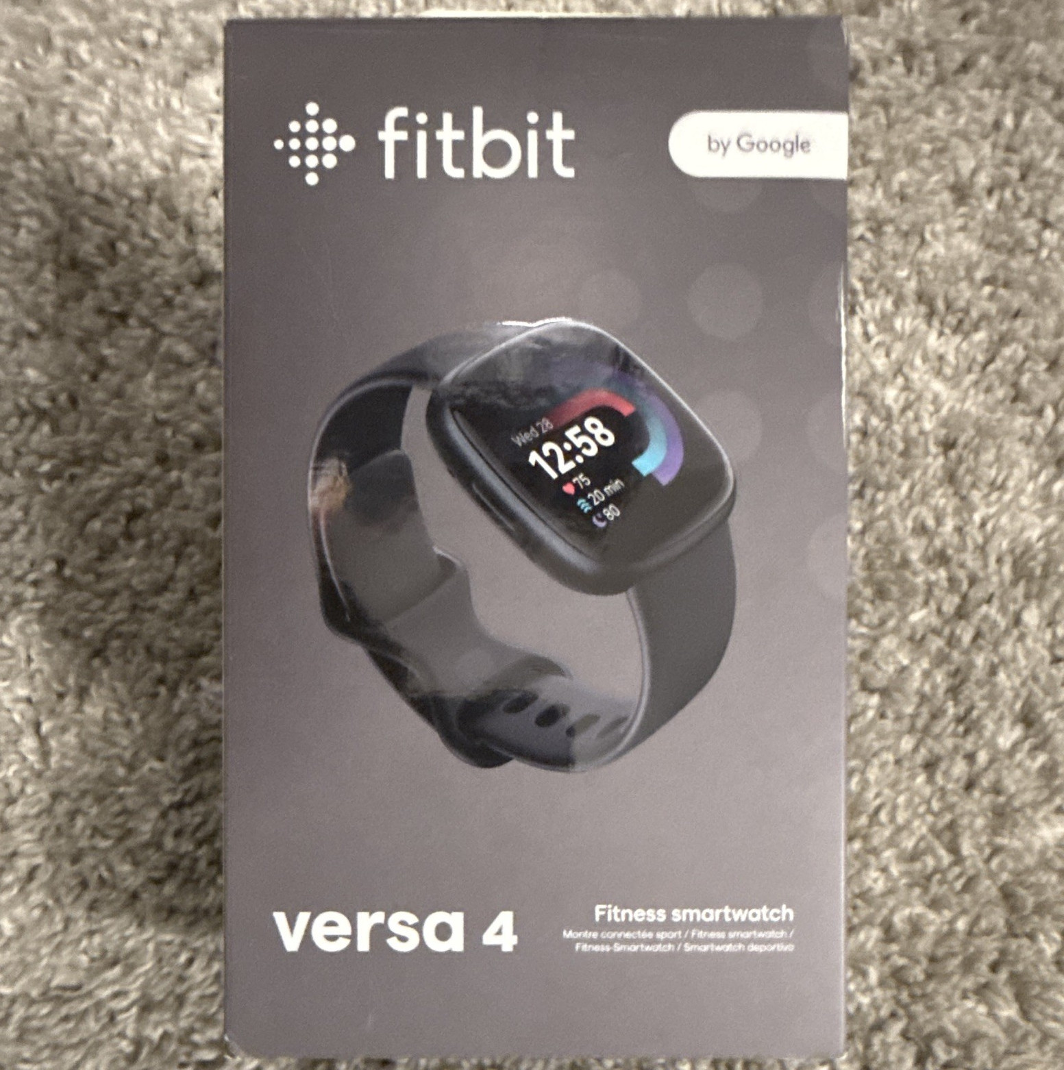 Fitbit Versa 4 GPS Bluetooth Smartwatch 40mm Black Silicone Band