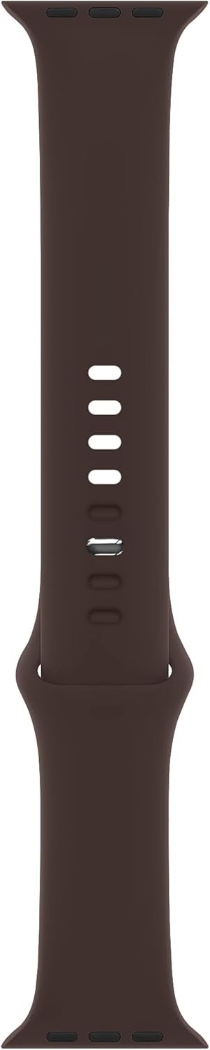 Silicone Strap Compatible with Apple Watch Series 7 40mm 44mm Coffee Brown