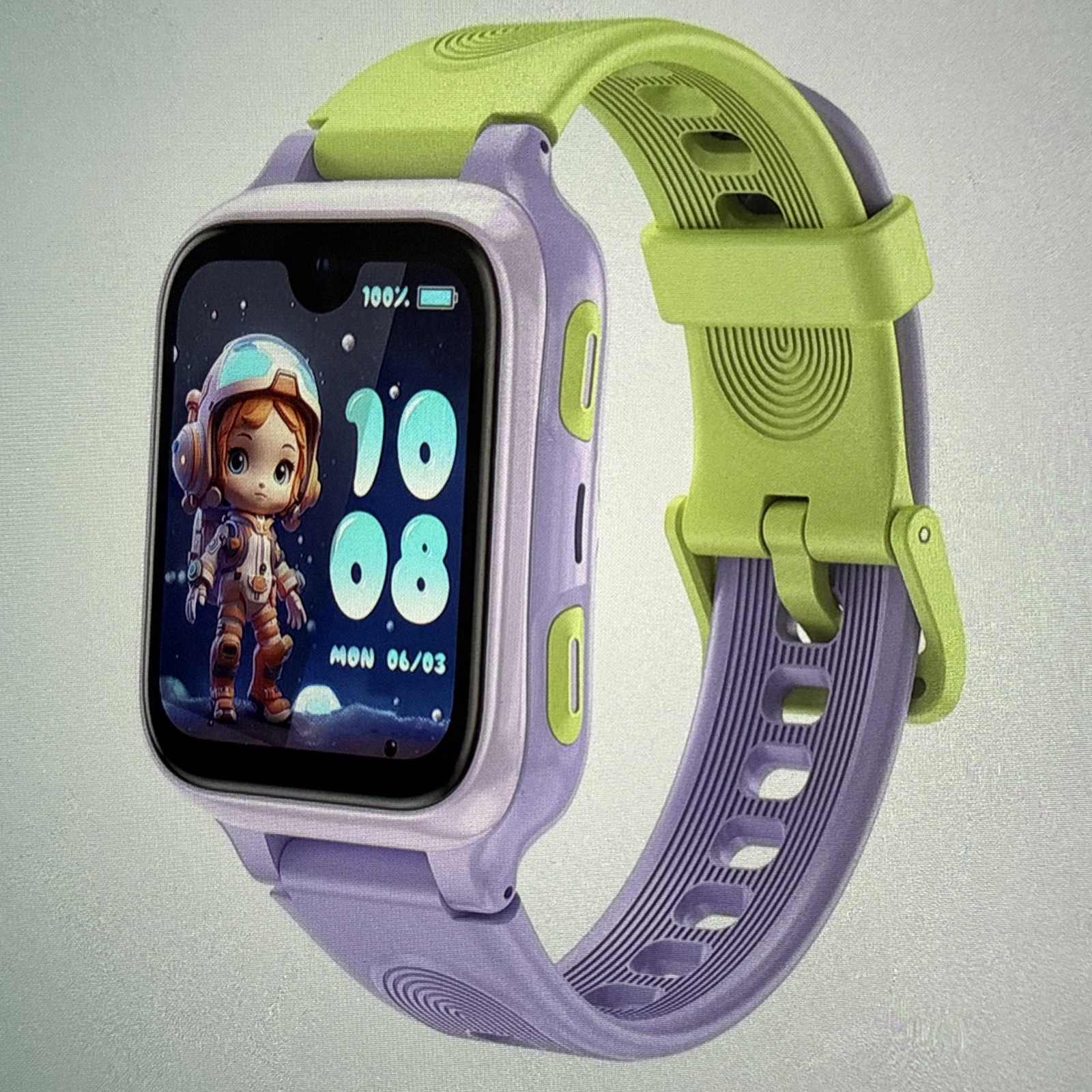 K9 Smart Watch for Kids with GPS Tracker, AI Voice & Video Call,1.78″ Purple