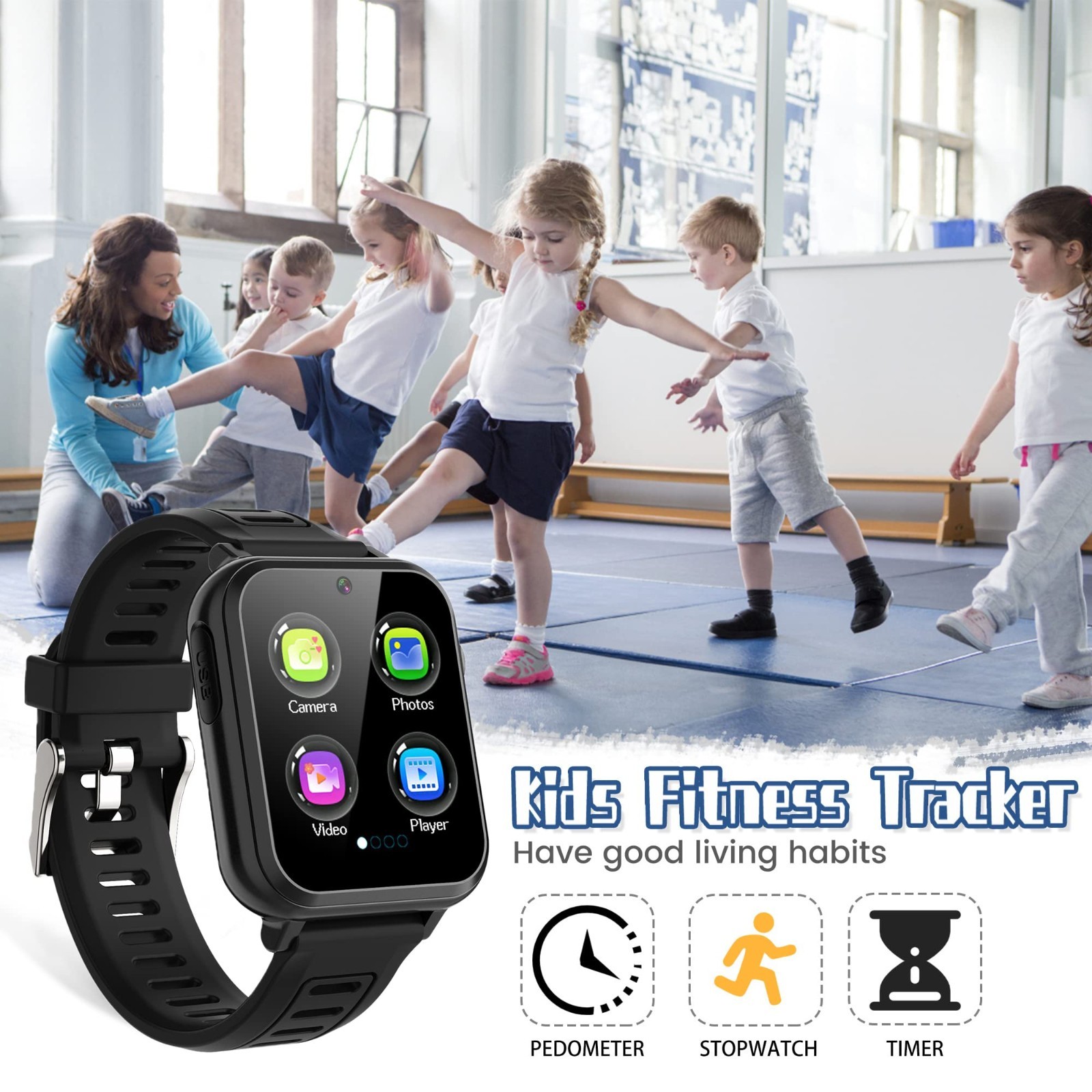 Kids Smart Game Watch with 39 Games, HD Touch Screen, Video Camera, Music Player