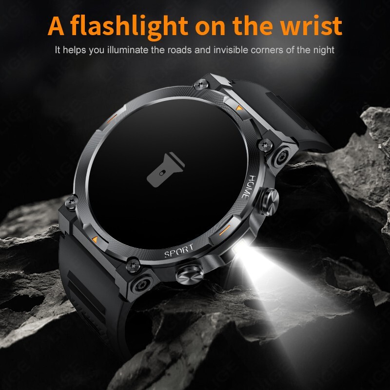 Military Smart Watch for Men Call (Answer/Make Call) 3ATM Waterproof Heart Rate