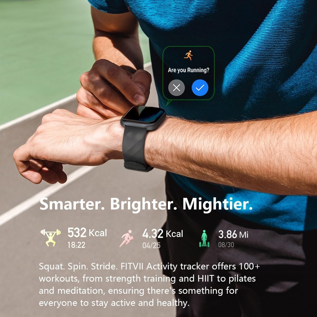 Water-Resistant Smartwatch with Heart Rate Monitoring & Sleep Tracking Features