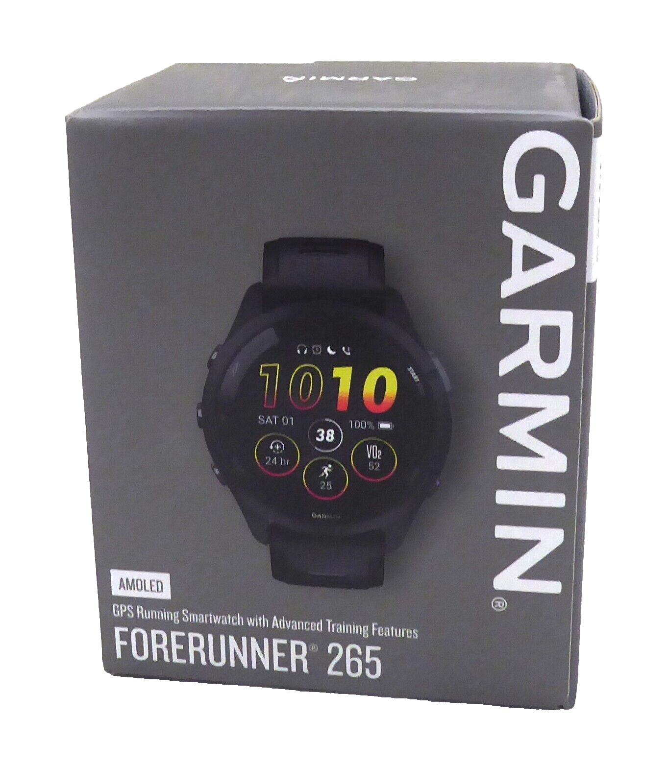 Garmin Forerunner 265 46mm GPS Running Sports Smart Watch Black (010-02810-00)