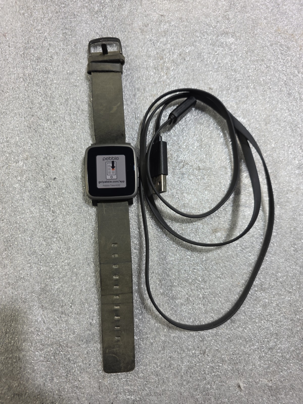 Pebble Time Steel Smartwatch Black/Dark Grey For Android Or iPhone