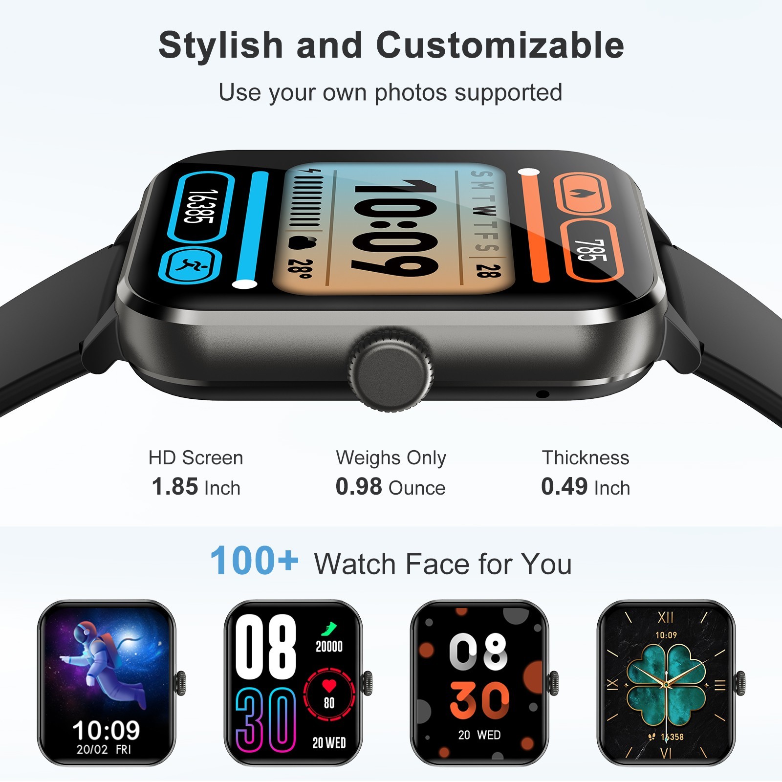 Bluetooth Calling Smart Watch for Women Men, Fitness & Sleep Trackers Pedometer