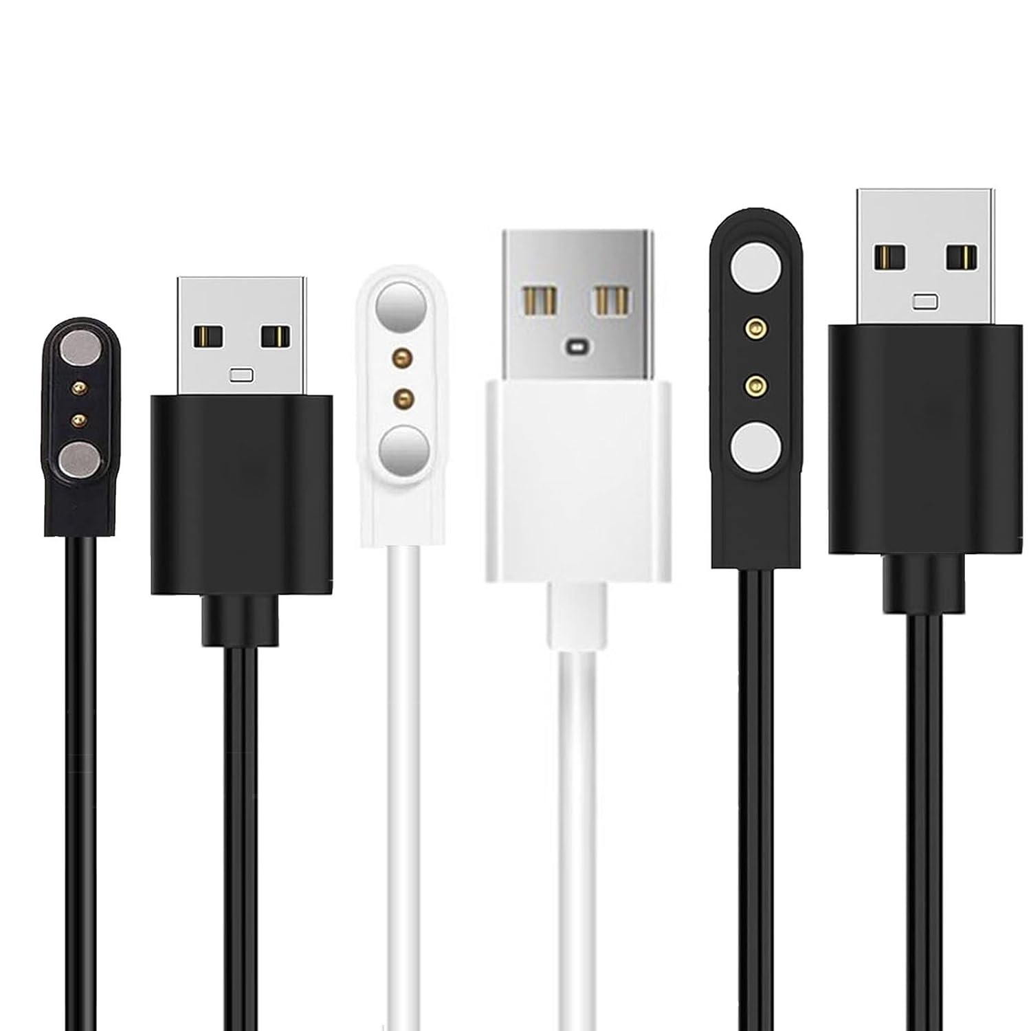 Smart Watch Charger, 3-Pack [2.5mm+2.8mm+4mm] for Veryfit, Da Fit, Gloryfit