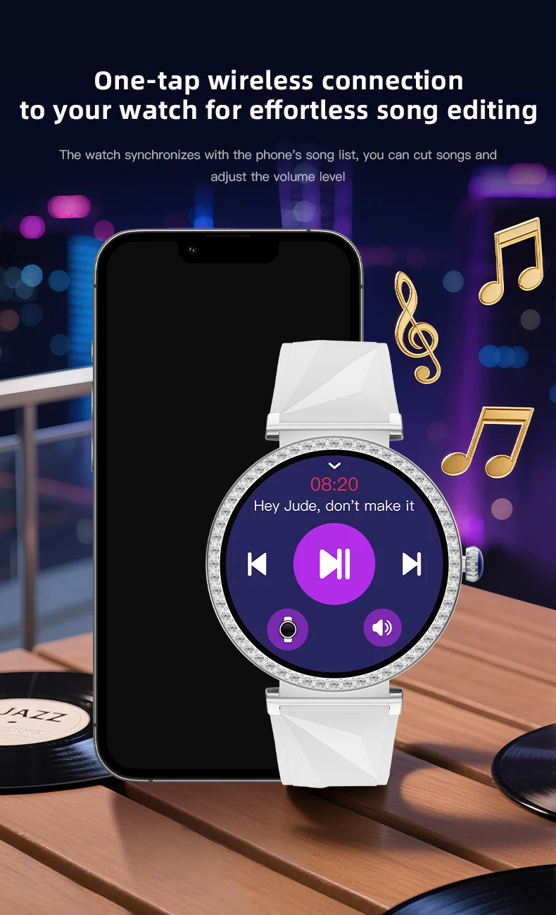 Smart Watch For Women Bluetooth Cal Heart Rate Monitor Waterproof Sports Fitness
