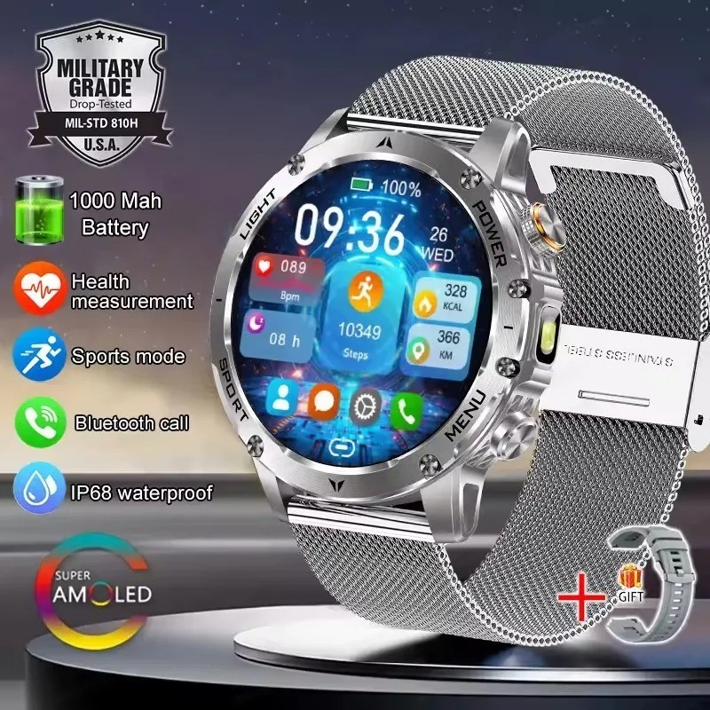 T-Rex 3 Military Grade 1000mAh Battery Smart Watch IP68 Waterproof GPS Bluetooth