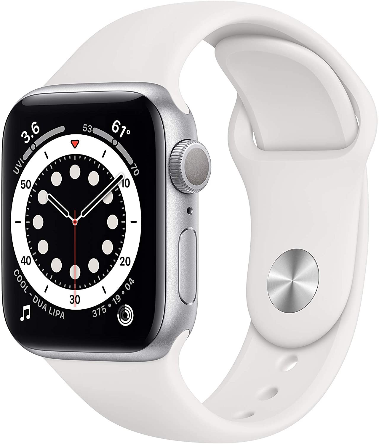 Apple Watch 6 GPS 40mm Silver Aluminum White Sport Band – Scratch & Dent