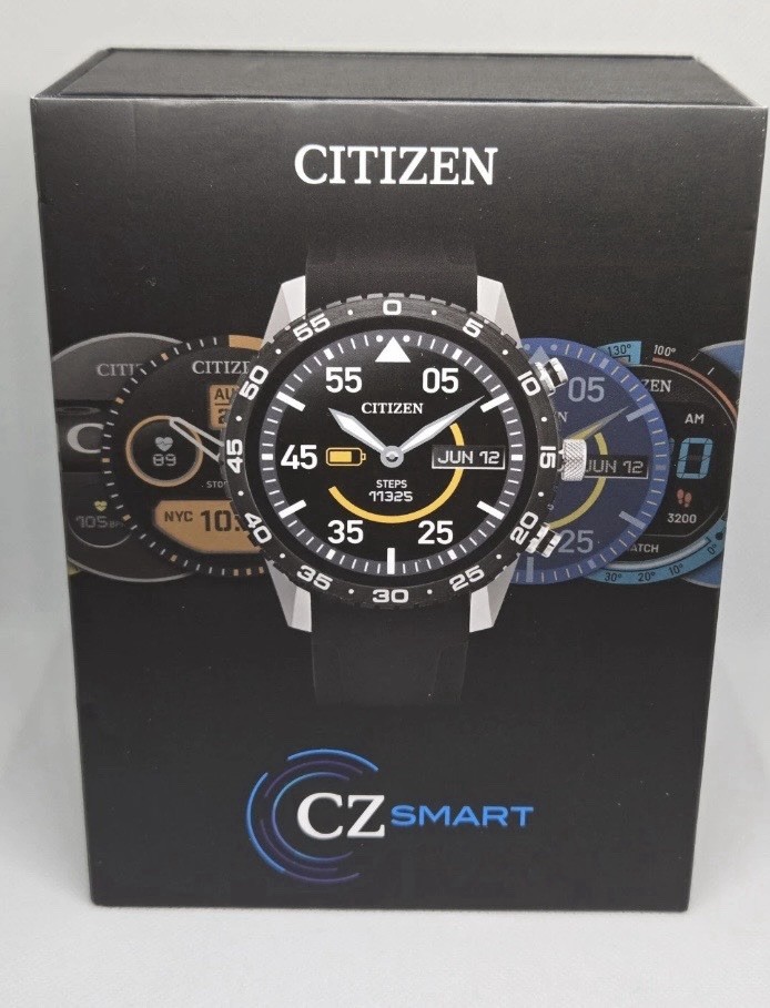 Citizen CZ Smart Wear OS Smartwatch MX1011-05X Black Silicone Strap/Sealed, New