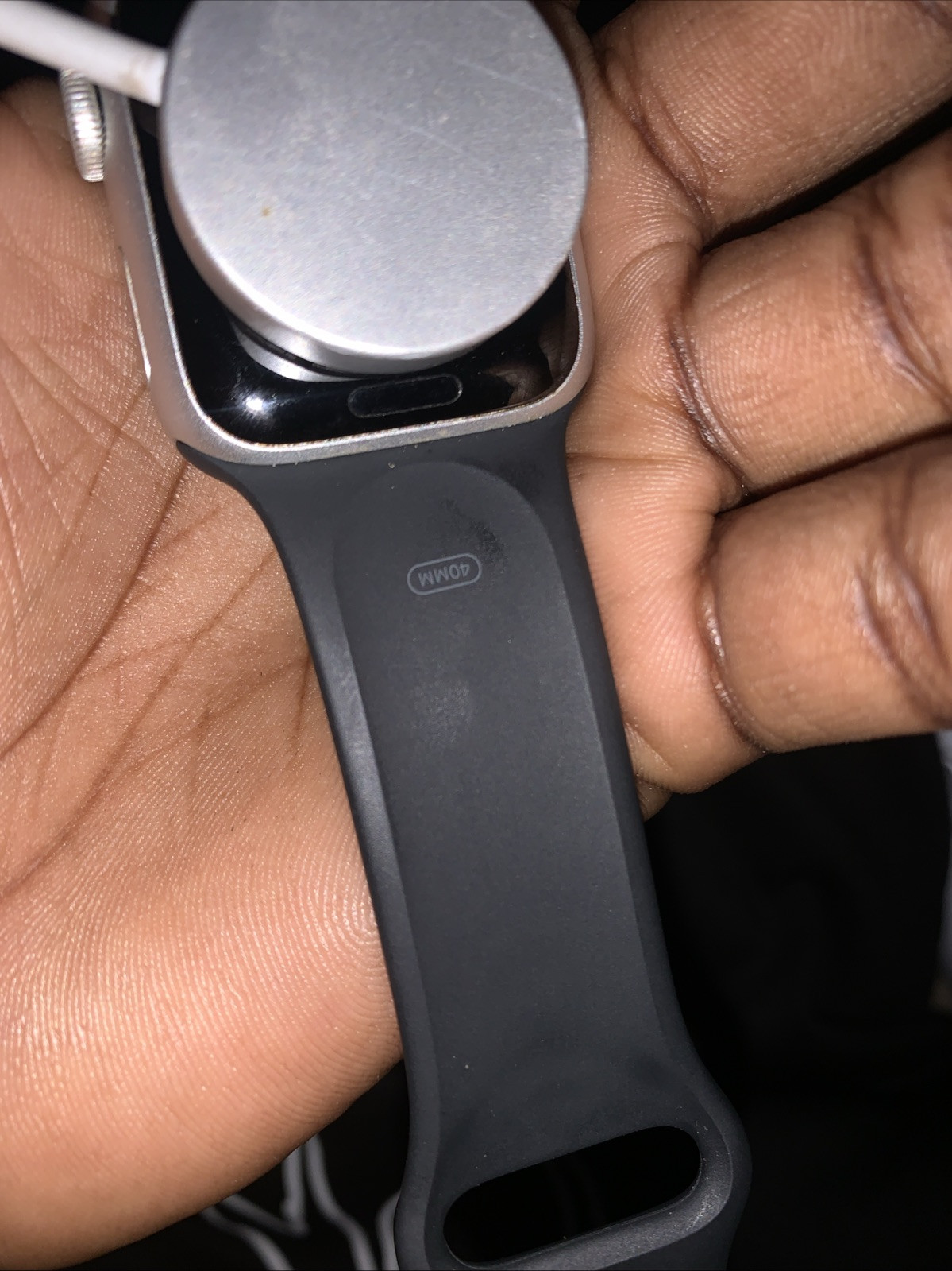 Apple Watch Series 5 44mm Space Gray Aluminum Case with Black Sport Band – S/M &