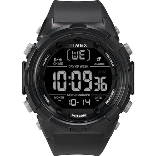 Timex TW5M620009J Men’s Digital 50mm Watch Black Strap Digital Dial