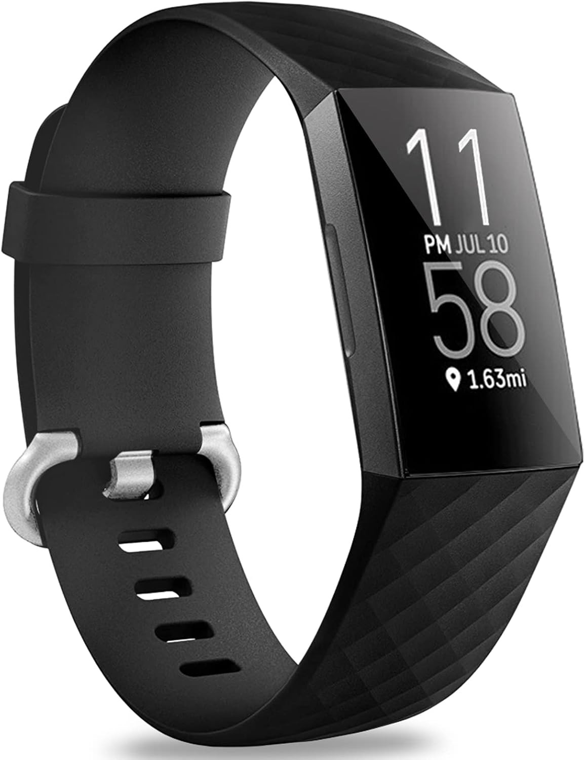 Large Black Waterproof Watch Strap for Fitbit Charge 4 / Charge 3 – Compatible B