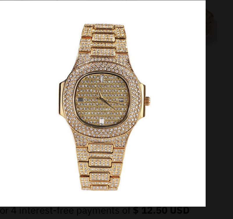 hype diamond watch – Gold Royal Iced Watch New In Box