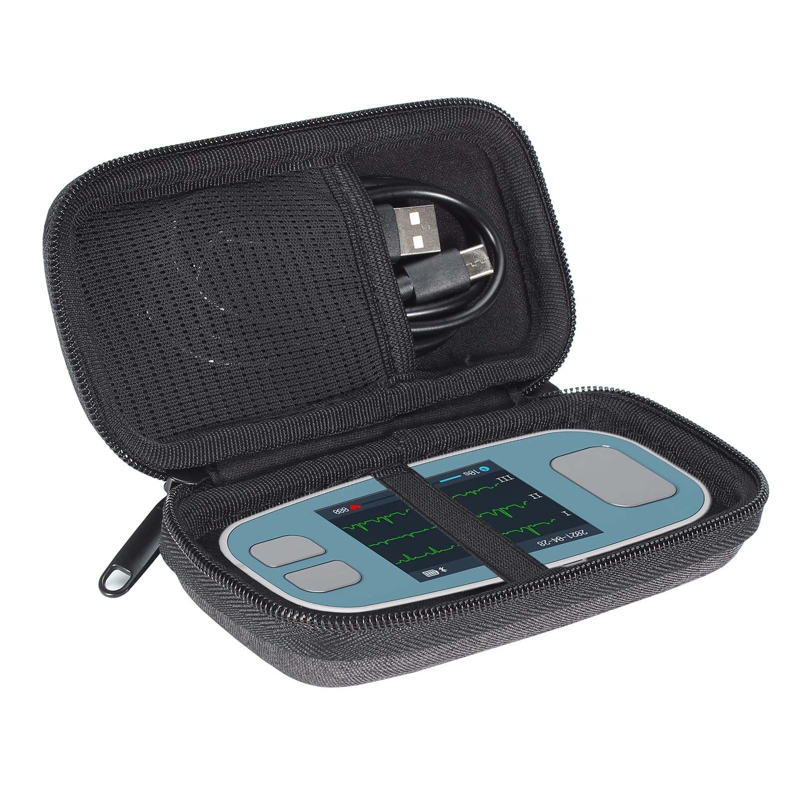 Hard Case Compatible with EMAY 6L Portable ECG Monitor,Scratch and Fall Resis…