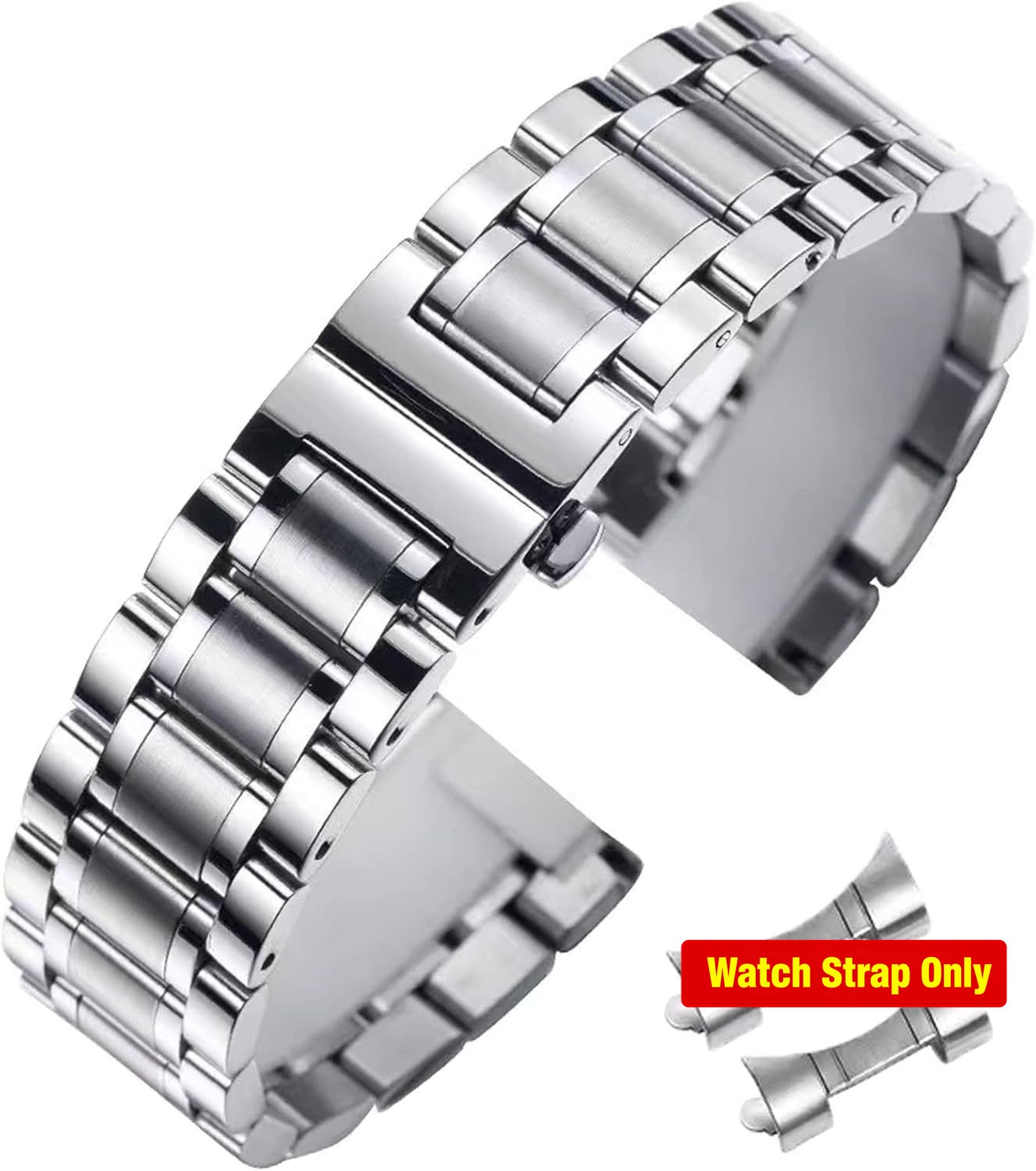 Strap Only For Universal Metal Watch Band 14mm 15mm 16mm 17mm 18mm 19mm 20mm 21m