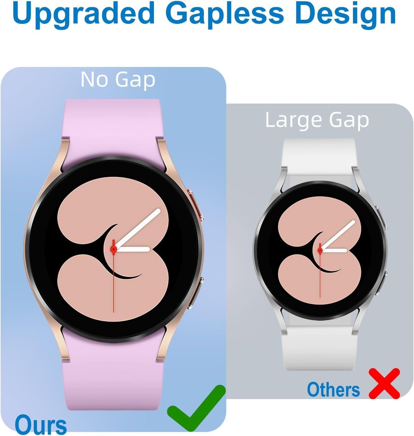 5 Pack Silicone Bands for Galaxy Watch 7, 6, 5, 4 – Soft Straps 40mm 44mm