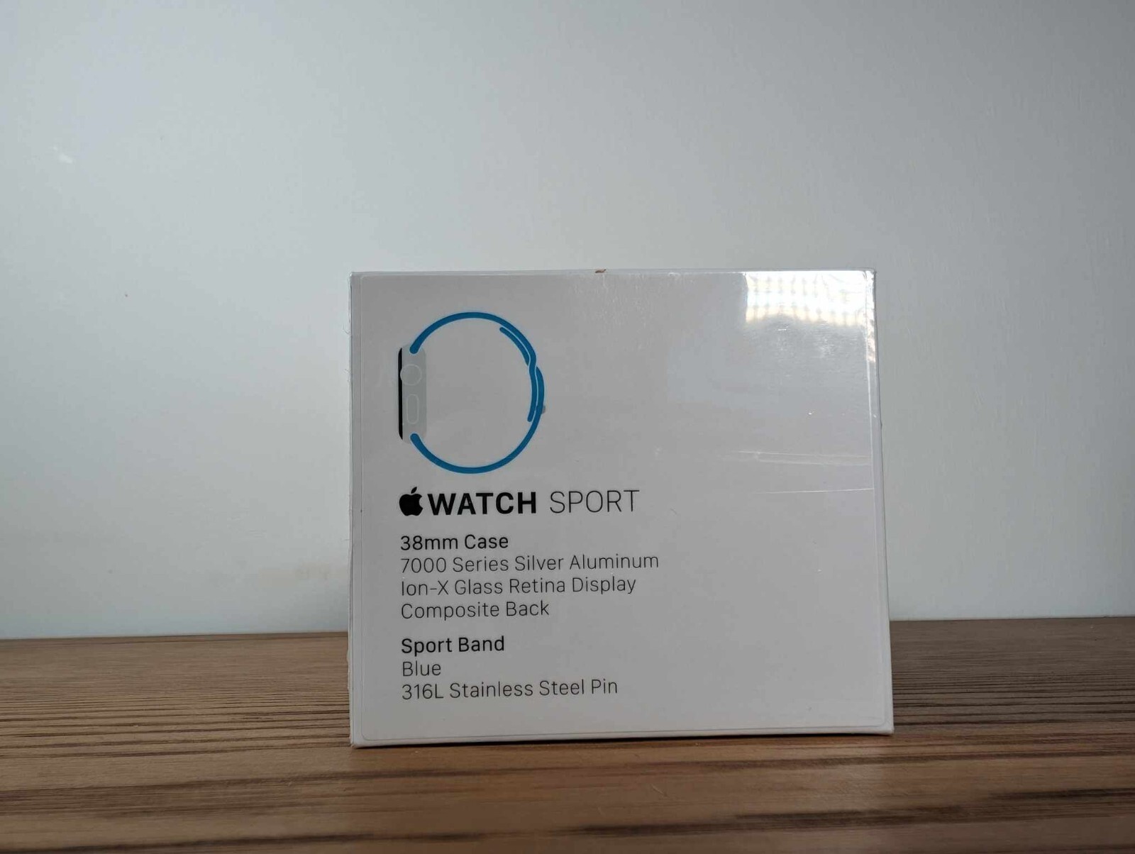 APPLE Watch 1st Gen A1553 38mm 316L Silver Aluminium Blue Sport Rare SEALED NEW