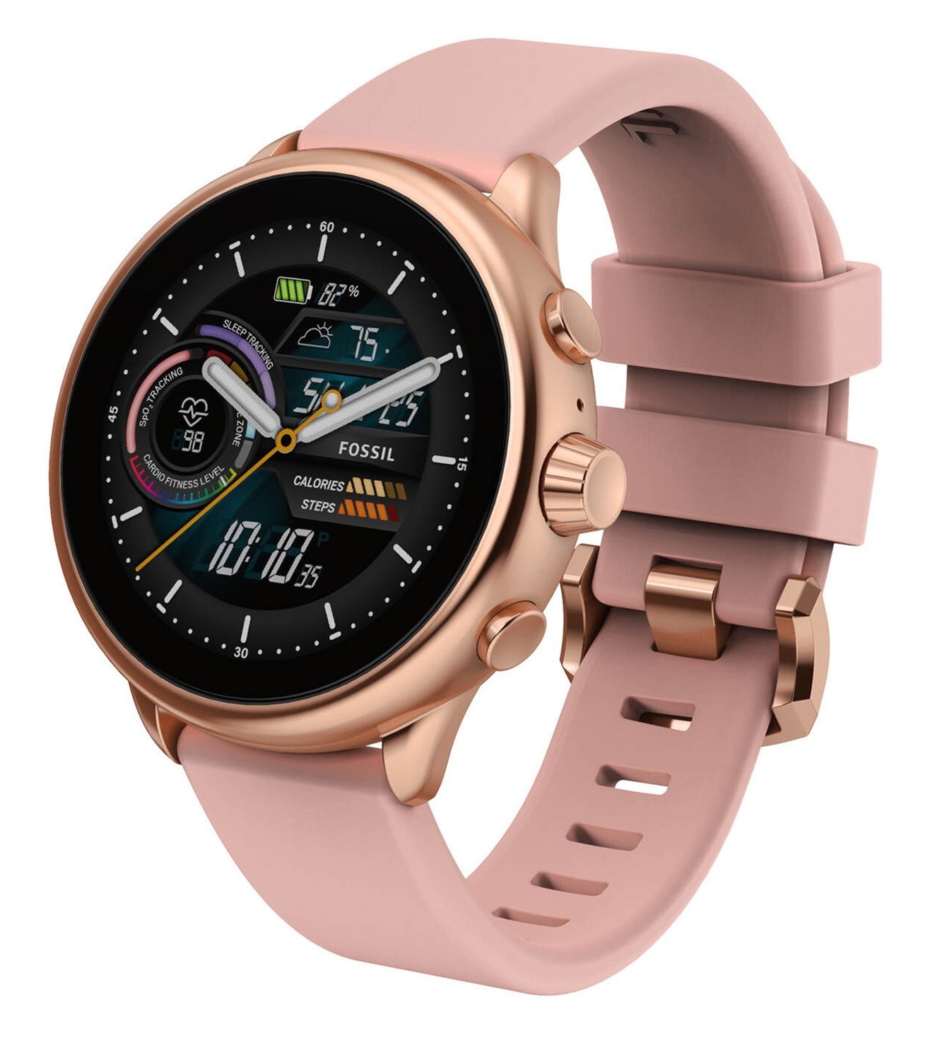 Fossil Gen 6 Smartwatch FTW4071 Rose Gold Pink 42mm Women Wear OS GPS FTW 4071