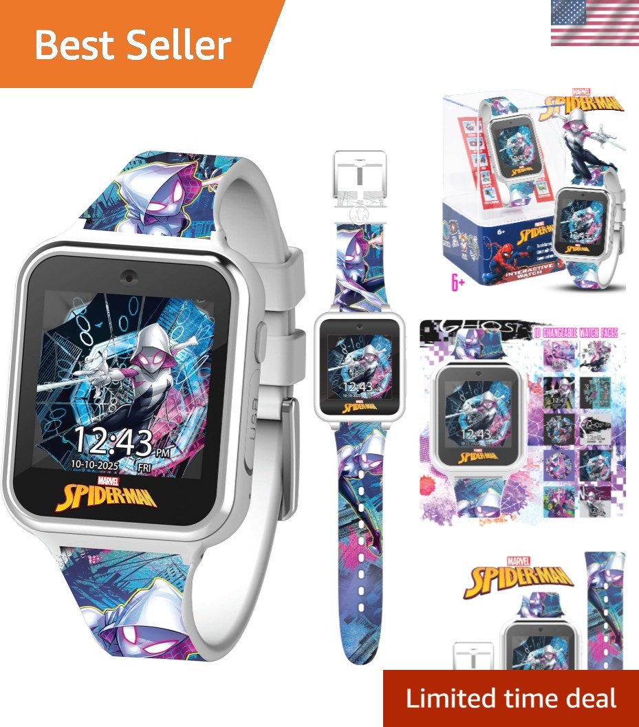 Spiderman Ghost Spider Kids Smartwatch – Fun Touchscreen for Boys & Girls