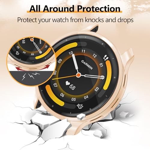 4 Pack for Garmin Venu 3s 41mm Screen Protector Case Soft TPU Bumper Full Covera