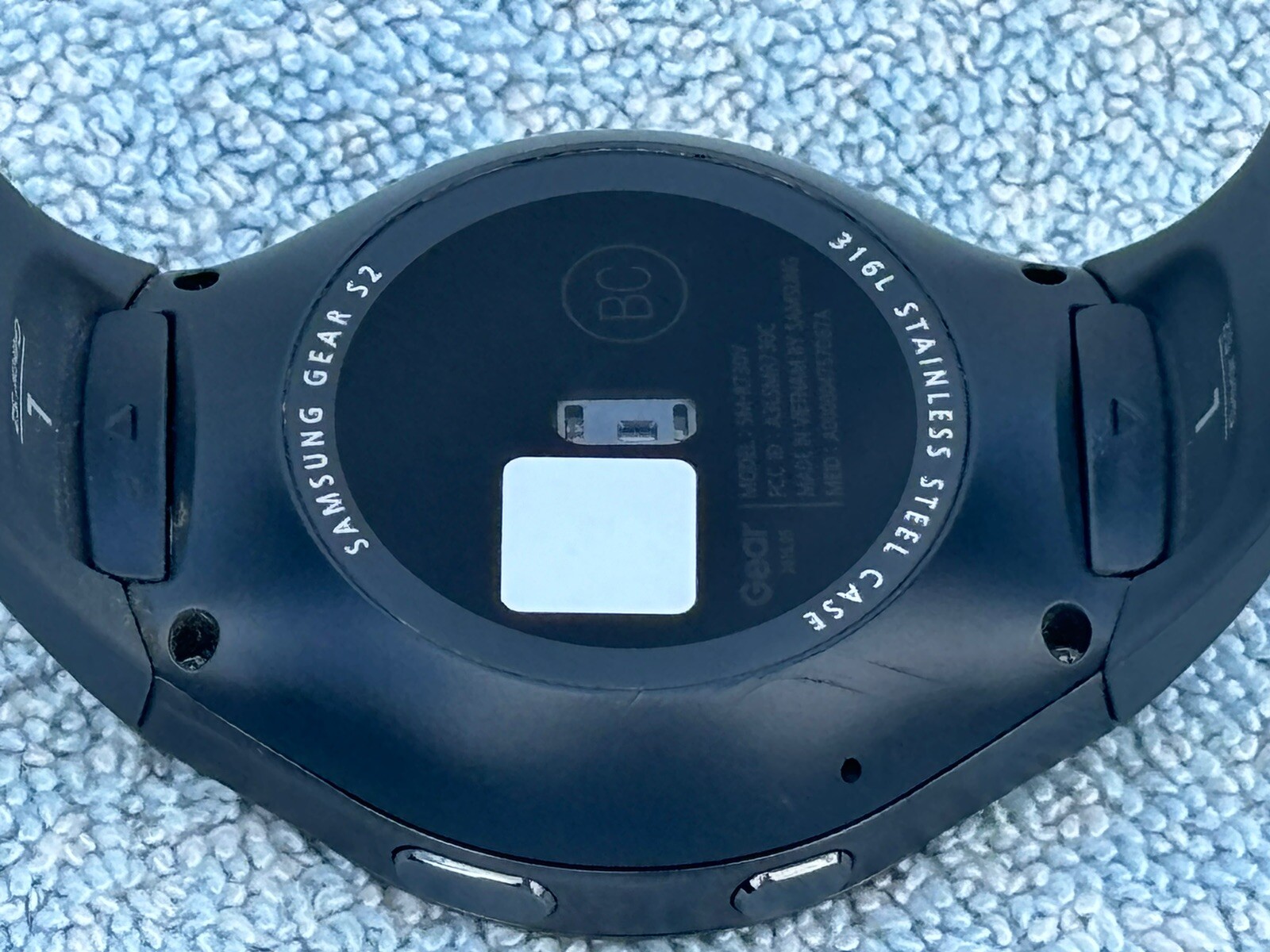 Samsung Gear S2 Stainless Steel 316L Black Or Dark Grey Case EP-OR720