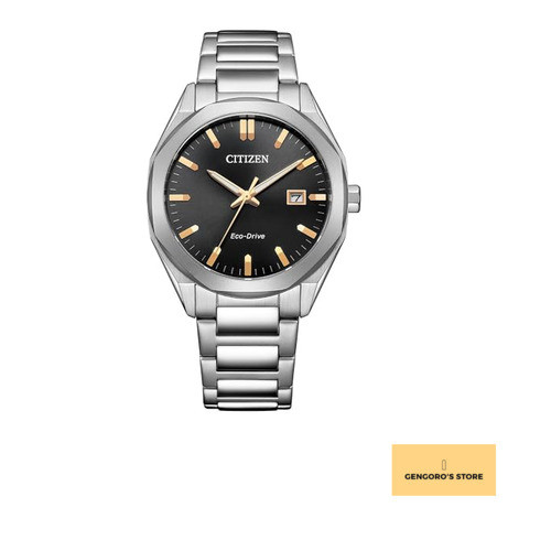Citizen Collection Wristwatch Octagon Black Simple BM7620-83E Men’s Silver