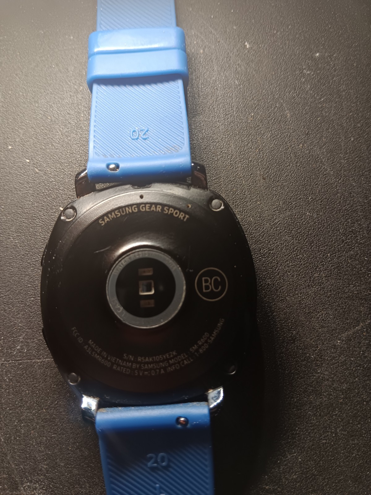 Samsung Gear Sport 44.6mm Black Case Silicone Band Classic Buckle – (SM-R600)