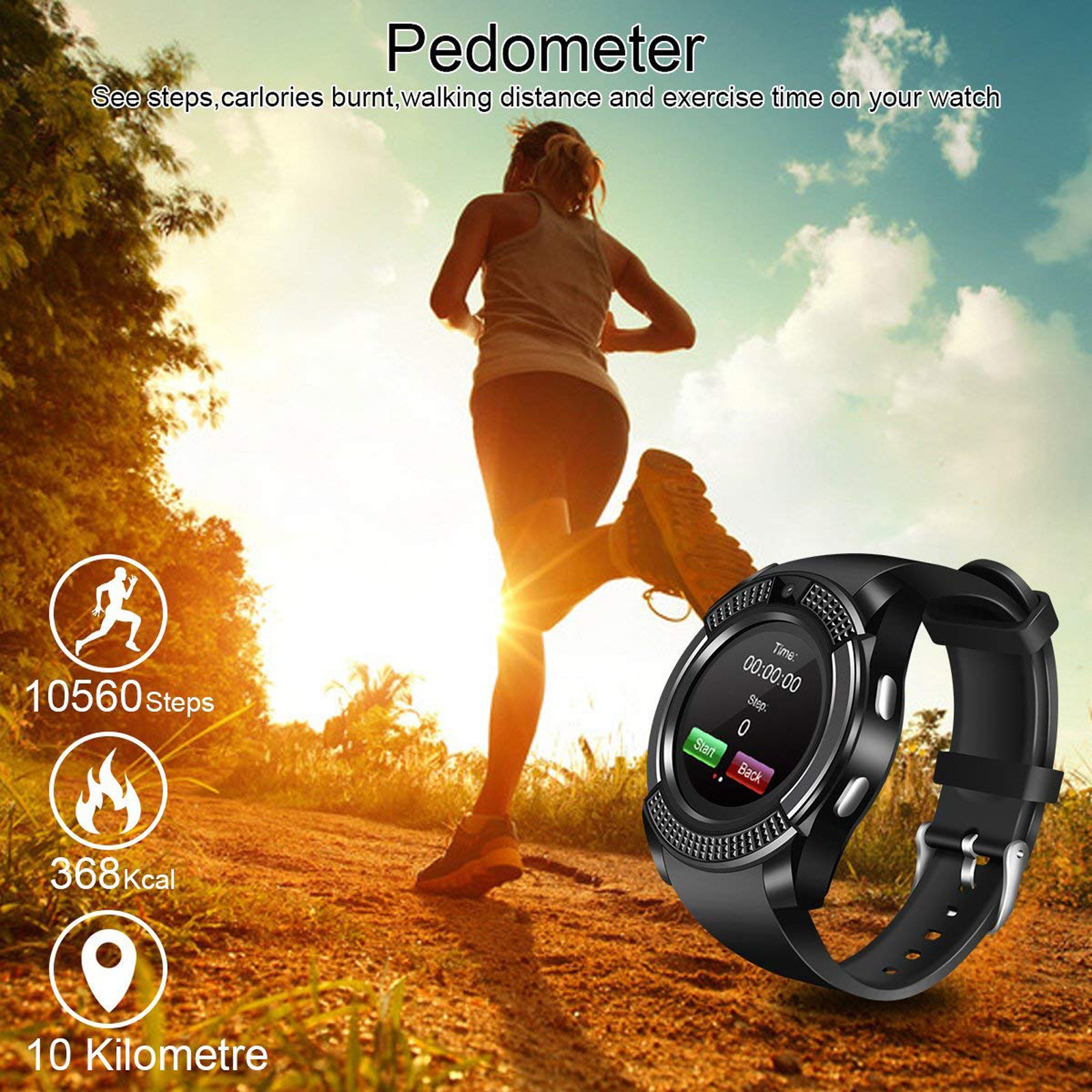 Touch Screen Bluetooth Smart Watch Remote Camera Music Control For Android Phone