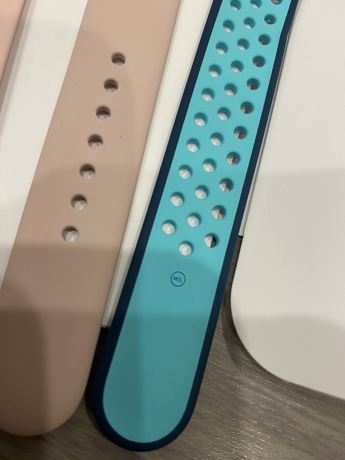 *APPLE* Watch Series Pink Sand Sport Bands 1 Blue And 2 Pink (Lot Of 3) S/M M/L