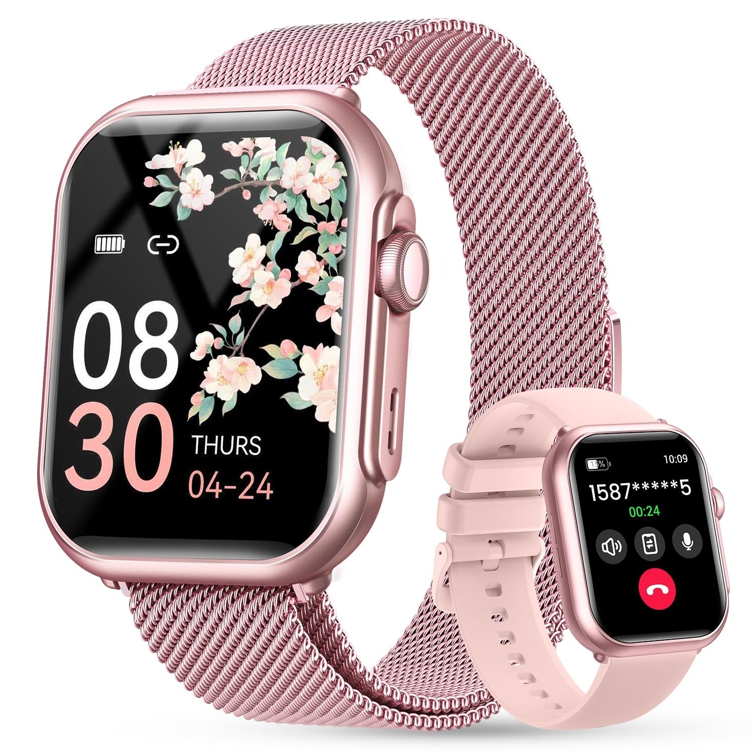 1.85″ Smart Fitness Watch for Men & Women – 30+ Days Battery, Heart Rate, SpO2,