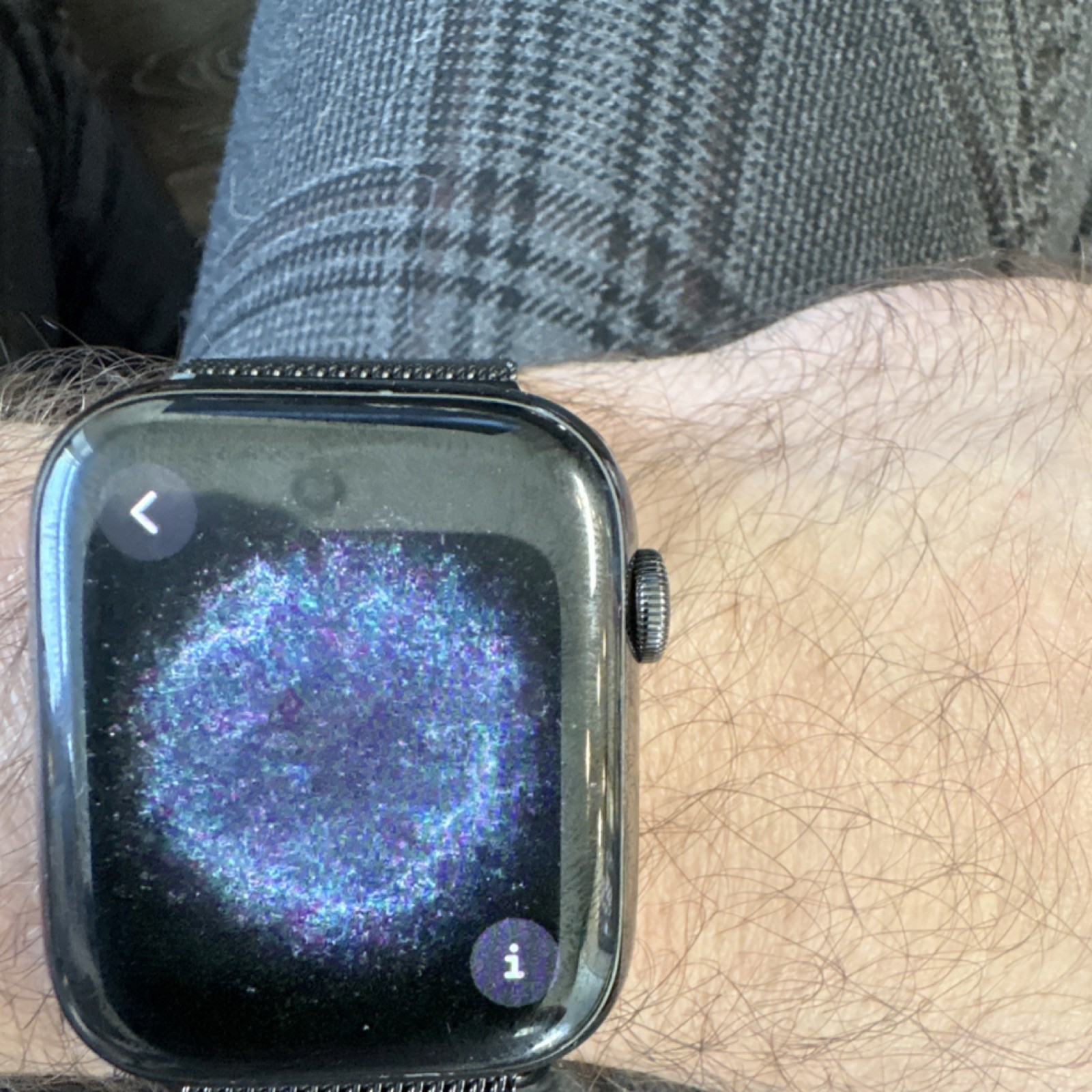 Apple Watch Series 7 45mm Stainless Steel Case with Black Stainless Steel Band
