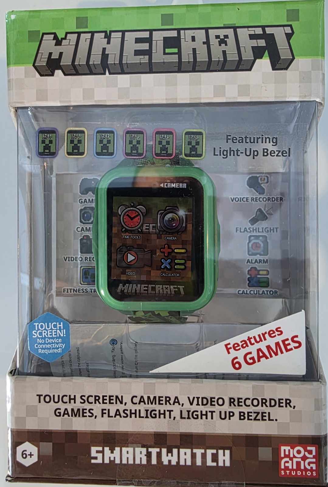 Minecraft Kids Smartwatch Touchscreen Camera Video Recorder Games Flashlight