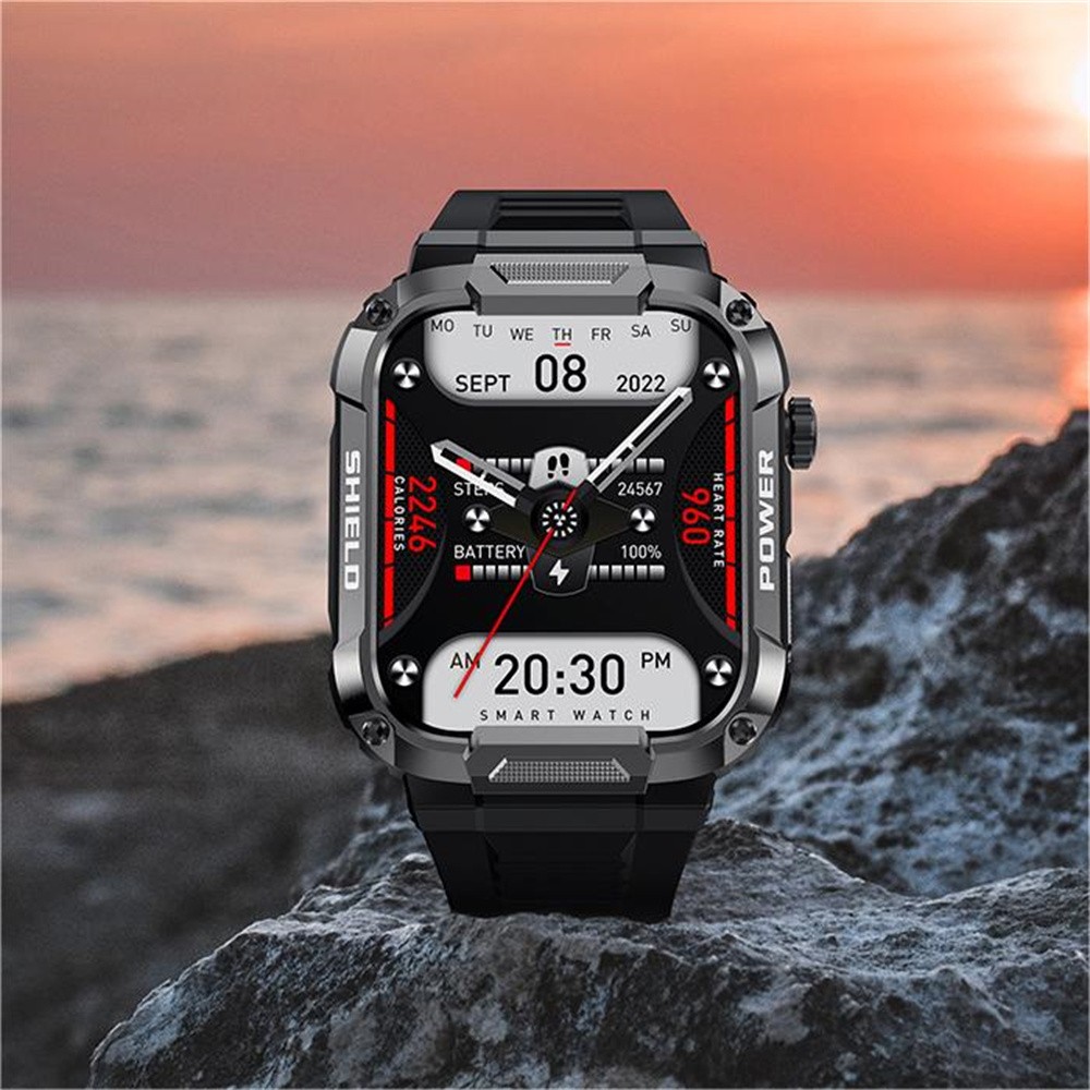 Fitness Military Calls 1.85 Inches Full Screen Touch Watch For IOS 8.0 Android